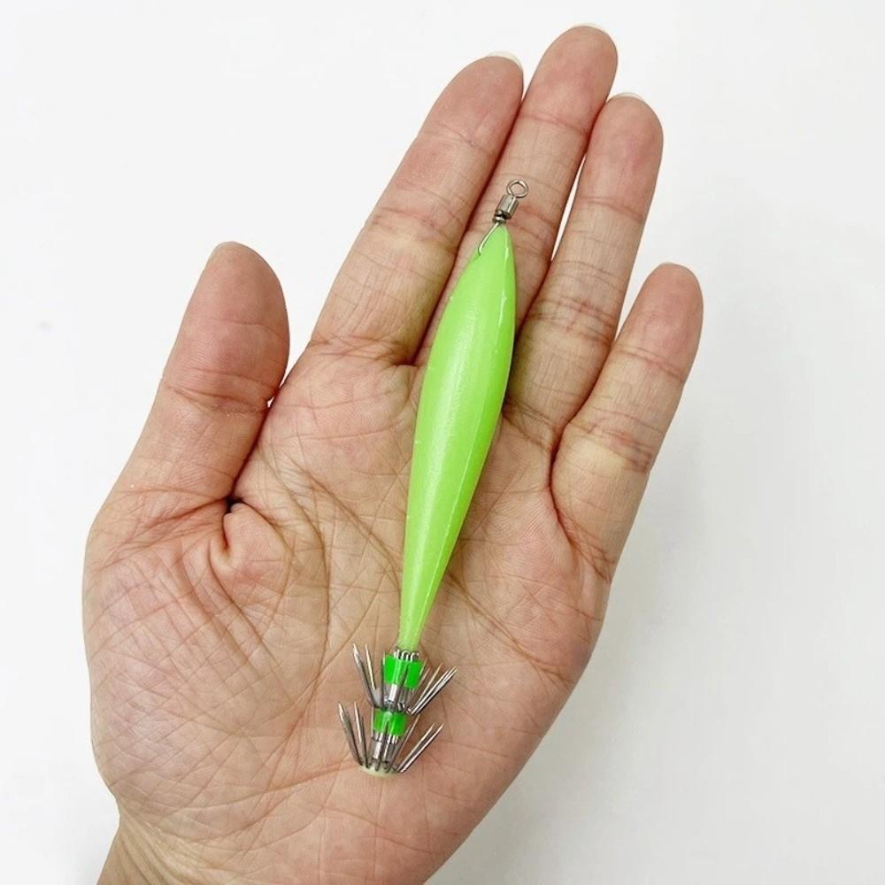 5pcs Per Bag Octopus Jig Hook Glow In The Dark Squid Jig Lure Glow Squid Jig Hook Deep Sea Fishing
