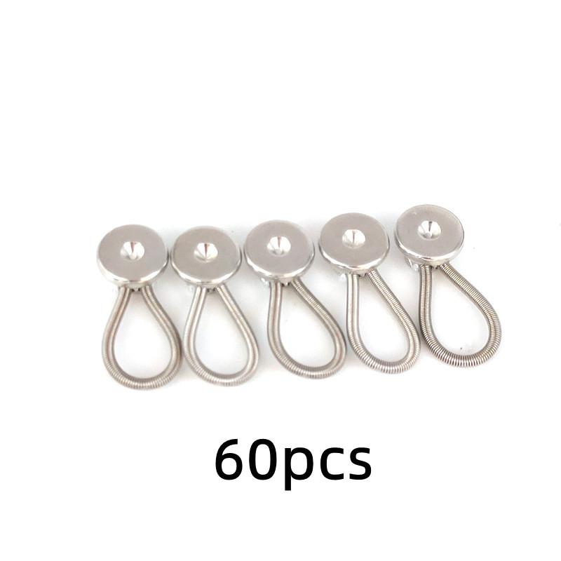 2/6 Pcs 10mm Metal Collar Buttons Extenders Elastic Button Extender Neck Extenders for Women & Men Jeans Skirt Shirt Dress Coat