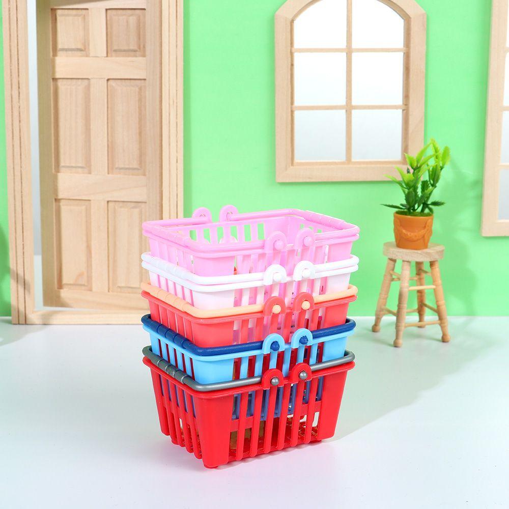 Supermarket Shopping Miniature For Doll House Food Basket Shopping Basket Doll Accessories Mini