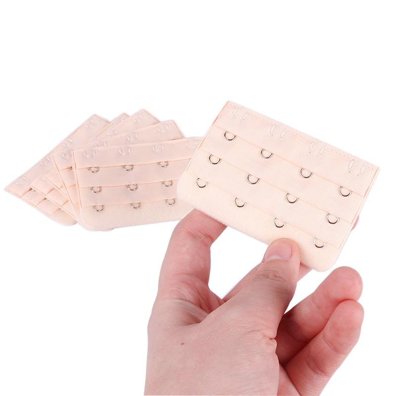 2PCS Soft Flexible Comfort Bra Extender Strap Extension 4 Hooks