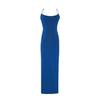 Autumn new European and American versatile slim-fitting dress sexy halter split fork medium and long hip-wrapped suspender long dress women