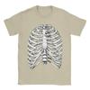 Rib Cage Skeleton Anatomy Graphic Tee Short Sleeve Breathable Cotton T-Shirt