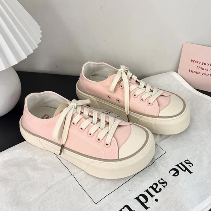 Модные кроссовки Женские парусиновые туфли Дизайнерские туфли на шнуровке из вулканизированной стали Молодежная уличная повседневная обувь Студенческие кроссовки на плоской платформе