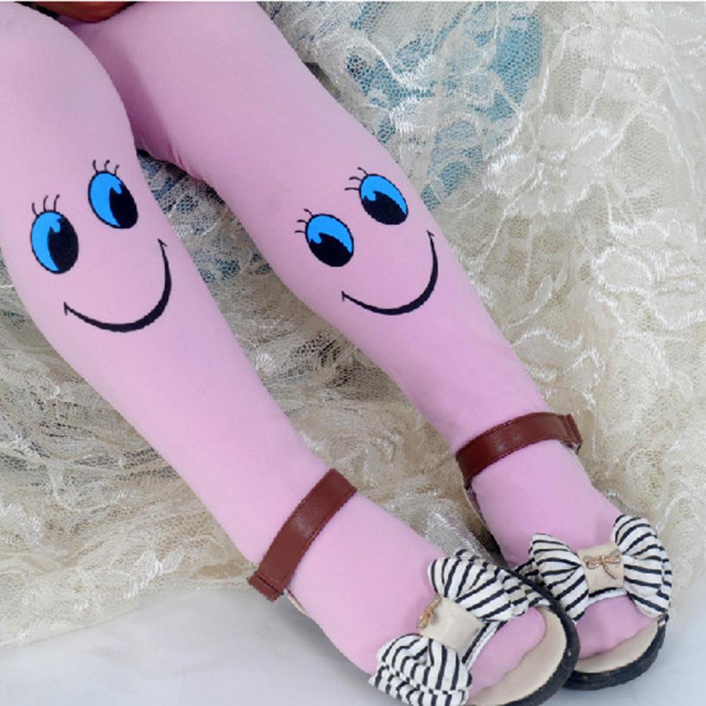 Детская пара плотных колготок с улыбкой для девочек, колготки, чулки, мягкие бархатные балетные чулки с героями мультфильмов, милые носки