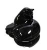 [USED] Baccarat Rare Large 1kg Jet Black Cat Figurine Made of Black Crystal Glass