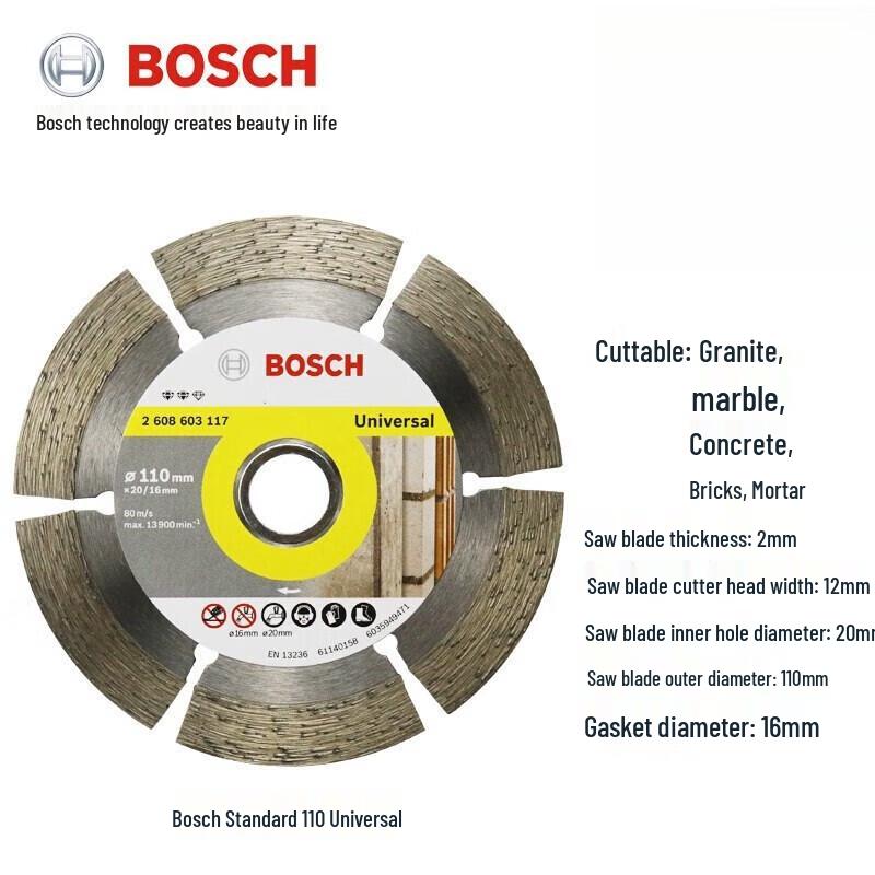 BOSCH Diamond Saw Blade CN plug (adapter included)