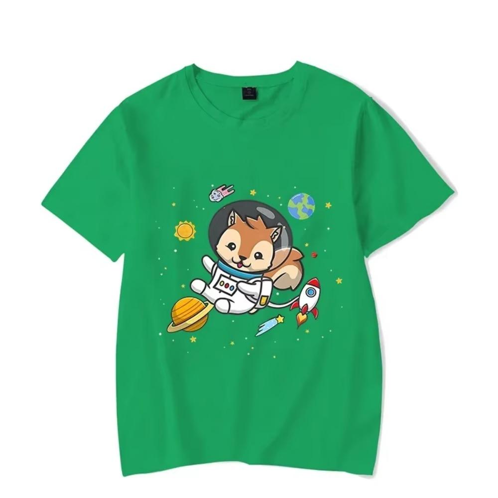 Новая летняя хип-хоп футболка мужская женская принт космической белки Харадзюку футболки с коротким рукавом женская мужская брендовые футболки оверсайз топы