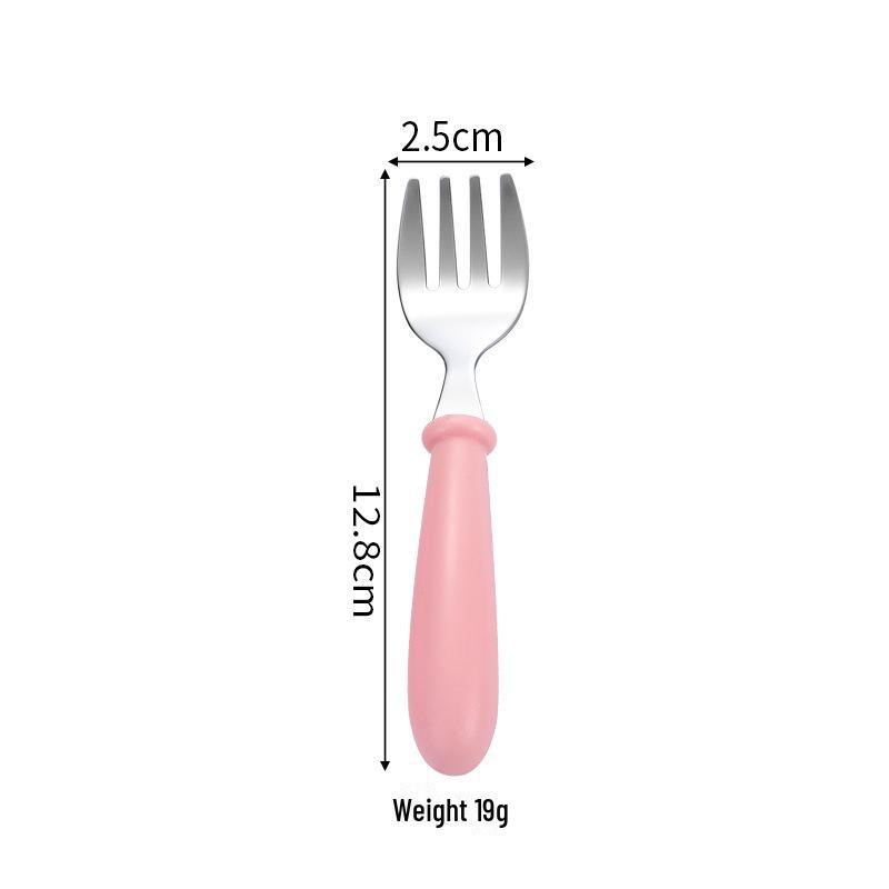Детский набор вилок и ложек из нержавеющей стали для обучения детскому питанию – портативная посуда для кормления