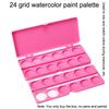 24 ячейки Пустой кейс-палитра для нейл-арта Двухслойный Черный Розовый Белый Маникюрный поднос для рисования Держатель Инструменты для ногтей