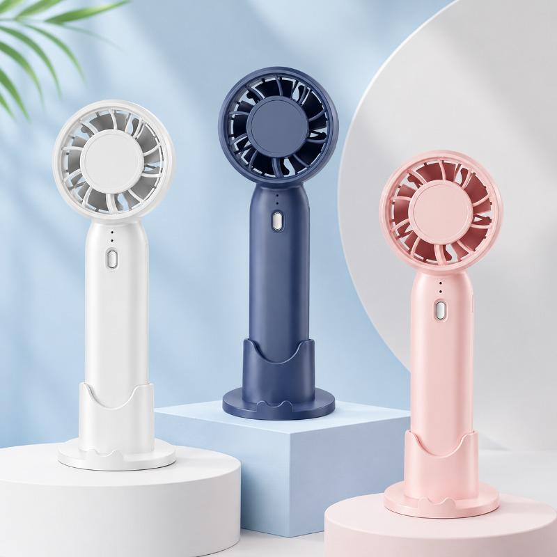 Handheld Fan USB Rechargeable Desk Fan Strong Wind Mini Cooling Fan Quiet Small Air Cooler Suitable for Indoor and Outdoor