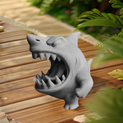 3D-печатная статуэтка животного, рычащего от гнева, мультяшный кролик, акула, слон, собака, реалистичная модель животного, украшение