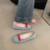 Ballet Shoes Soft Sole 2024 Summer New Fashion New French Bow Outer Wear Sense Single Shoes Women
