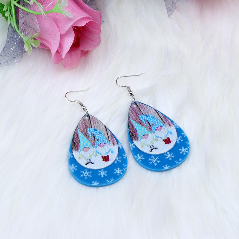 Snowman & Reindeer Christmas Teardrop Earrings