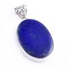 Natural Lapis Lazuli Gemstone 925 Solid Sterling Silver Gift Pendant 1.9" J7r92