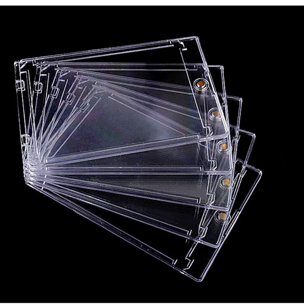 5Pcs Magnetic Card Holder Case Hard Plastic Material Clear Idol Photo Cards Protector 35PT Thickness Collection