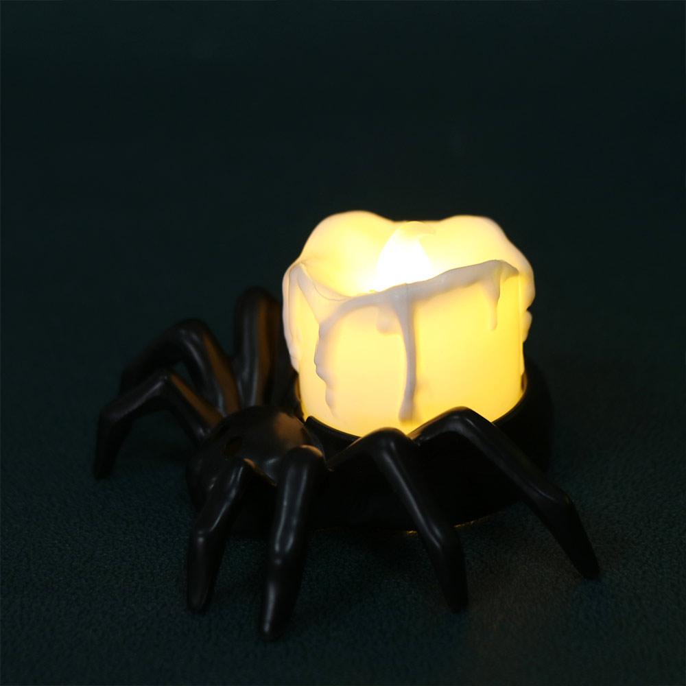 Candle Spider Light Skull LED Night Light Small Halloween Lamp LED Electronic Candle Light