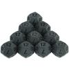 Deep Black Dice D4 D6 D8 D10 D12 D20 10PCS Plastic for Board Game Entertainment