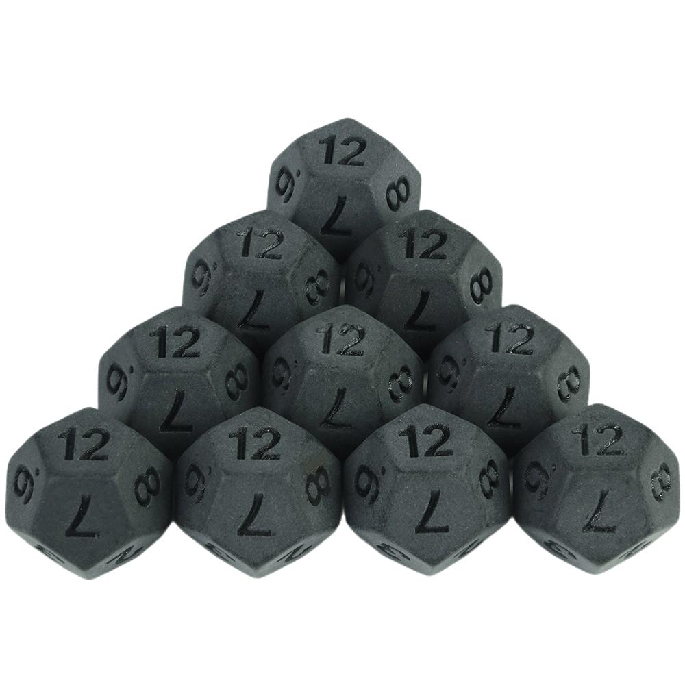 Deep Black Dice D4 D6 D8 D10 D12 D20 10PCS Plastic for Board Game Entertainment