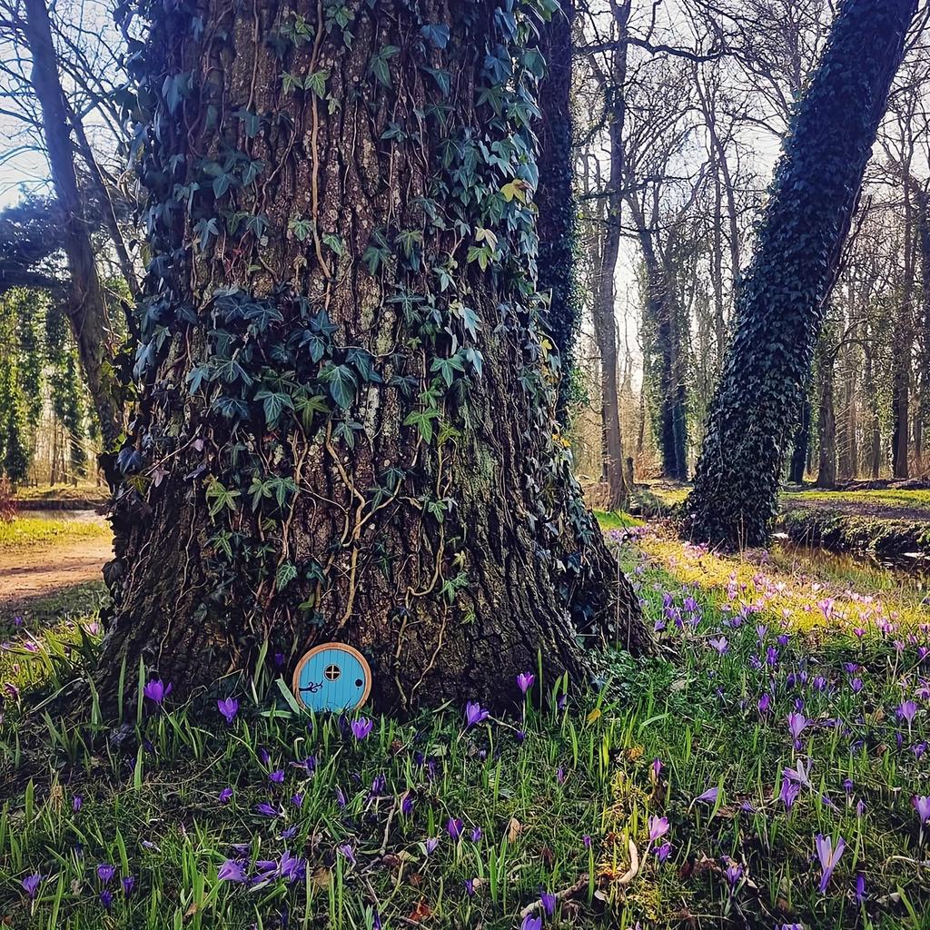 Wooden Fairy Door Collectible Figurine – Enchanting Miniature Elf Door for Home Decor – Charming Indoor Fantasy Decoration