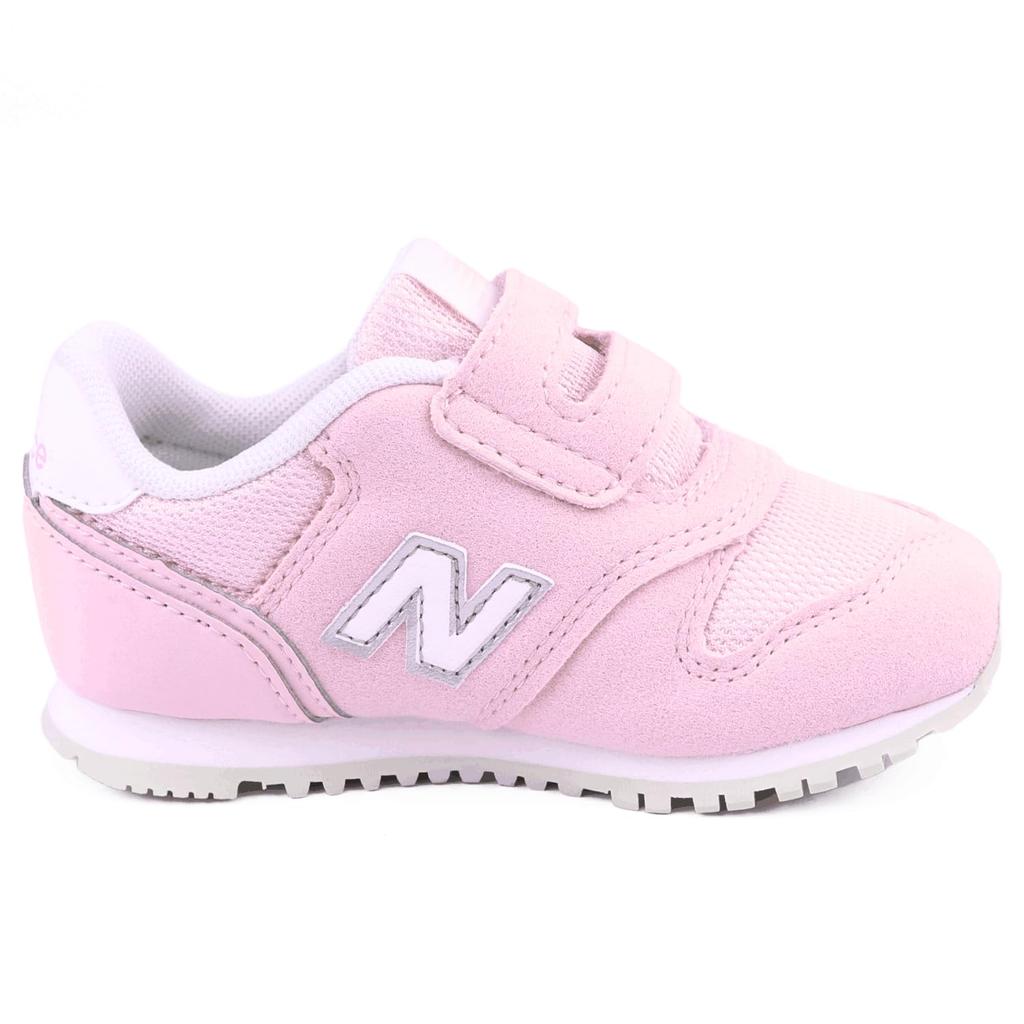 New Balance IZ373 Детские Универсальные Спортивные и Школьные Кроссовки, Ремень, Розовый, 13.5см, 730373, Для девочек
