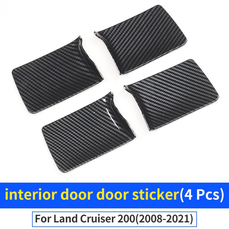 Для 2008-2021 Land Cruiser 200 LC200 Аксессуары для интерьера Улучшение Декоративная Панель Ручки Двери Автомобиля Текстура Углеродного Волокна