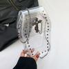 Сумка-гроб на Хэллоуин Винтажная с заклепками Женская сумка через плечо Новинка Желейный цвет Прозрачный ПВХ Сумка-мессенджер на цепочке