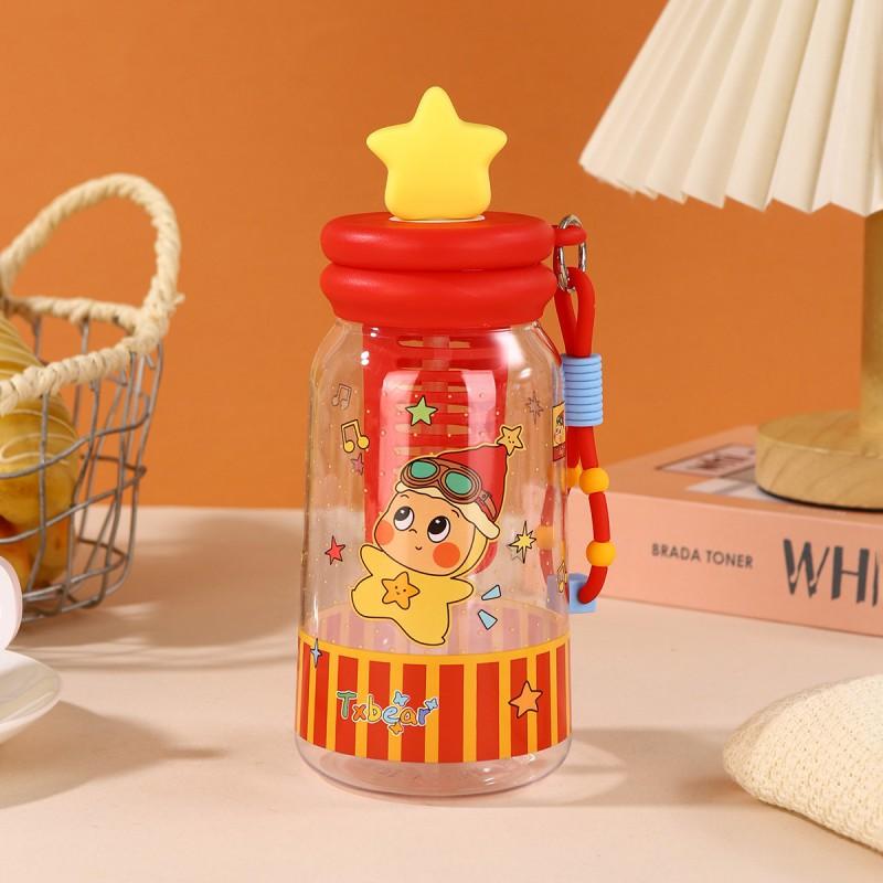 Cute Cartoon Star Stainless Steel Water Bottle Girls Portable Pocket Cup Students