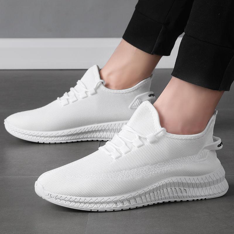 Мужская обувь, повседневная спортивная корейская обувь, мужские кроссовки, дорожная тканевая обувь на мягкой подошве, дышащие мужские кроссовки