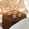 Diamond-inlaid Oval Mobius Earrings Light Luxury High-end Niche Design Ears