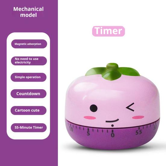 Механический кухонный таймер, регулируемый 0-60 минут, мультяшное животное, заводной, ручной обратный отсчет, громкий звуковой сигнал, не требует батареек, цветной таймер