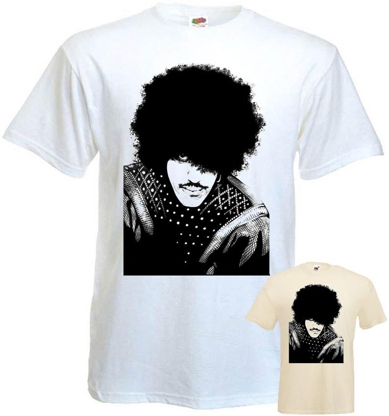 26 Thin Lizzy Phil Lynott - poster v2 T-shirt white natural all sizes S-5XL Unisex T-Shirt