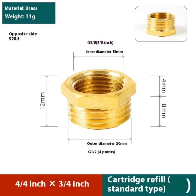 Corrosion Resistant Brass Air System Reducers Direct Diameter Conversion Hexagonal Socket Threaded Pipe Fitting