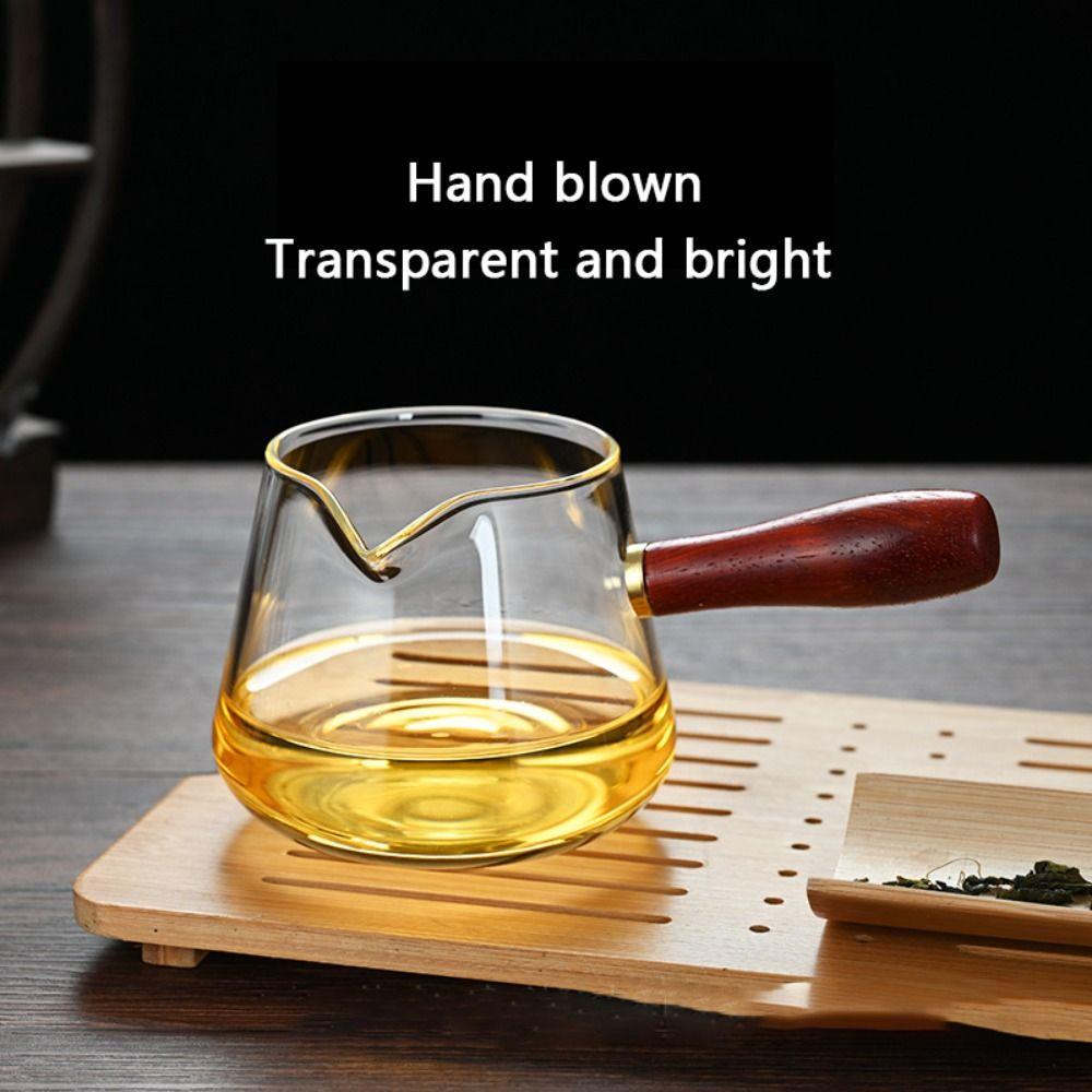 Transparent Glass Sharing Tea Cup Chinese Style Loose Leaf Tea Maker Milk Clear Tea Kettle  Office