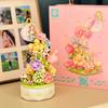 Совместимые с Senbao строительные блоки Lego Flower House Light Music Box Puzzle Собранные строительные блоки Игрушка