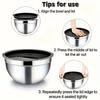 Миска для смешивания с крышкой, Салатница из нержавеющей стали, Металлическая вкладываемая миска для выпечки, приготовления и подготовки, Размер 4,2 кварты (черный)