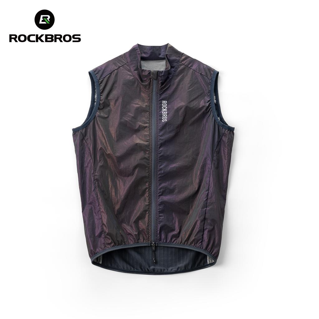 ROCKBROS Ветрозащитная Велосипедная Жилетка Легкая Дышащая Велосипедный Жилет для Мужчин Женщин Компактная Ветровка Весна Лето Езда