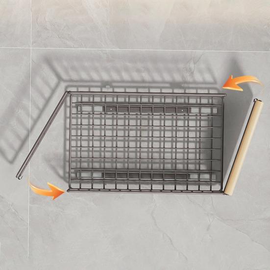 Drawer Rack Self-adhesive Sliding Rail No Drilling Foldable Heavy Duty Load Capacity Easily Pull-out Cabinet Organizer Seasoning