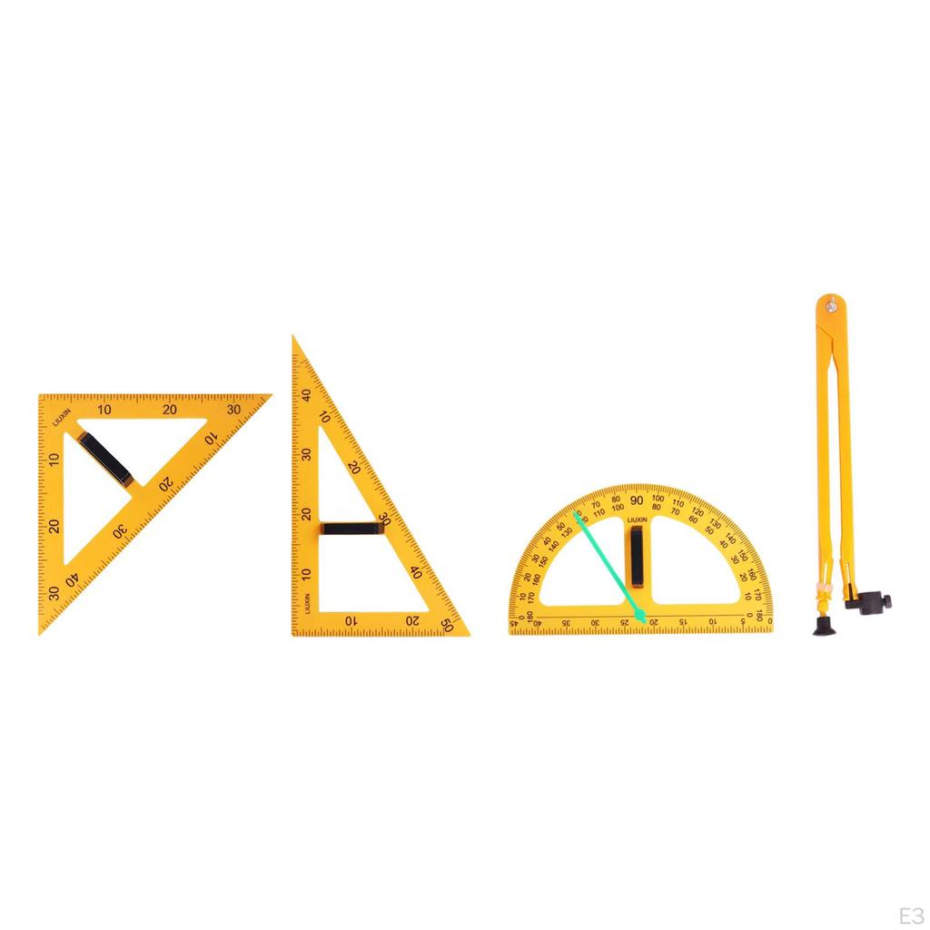 Large Number Math Geometry Equipment Protractor Ruler Angle Measurement Teacher Aids Drawing