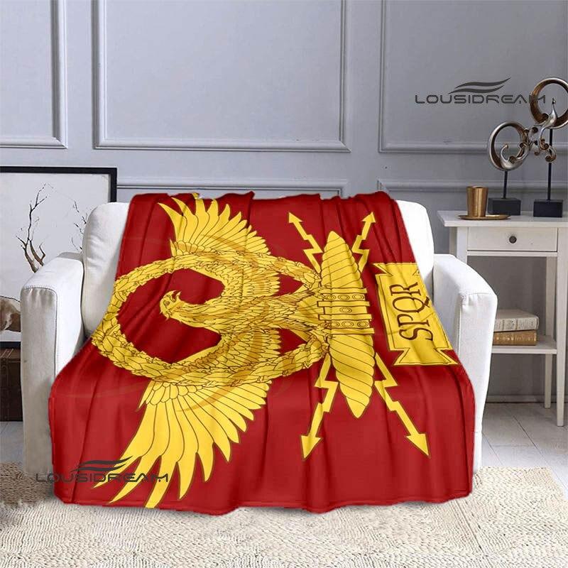 Римское одеяло с принтом SPQR, теплое фланелевое мягкое и удобное модное декоративное одеяло, домашнее дорожное одеяло, подарок на день рождения