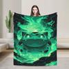 Bulbasaur Jungle Anime Flannel Blankets Winter  Warm Throw Blanket for Girls Boys Living Room Aesthetic Bedspread Sofa Bed Cover