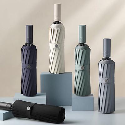 Полностью автоматический зонт мужской ветрозащитный дождевик женский Shine&Rain двойного назначения ретро армированный утолщенный зонт