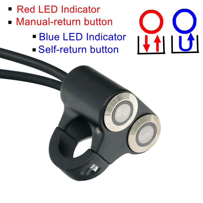 LMoDri 22 мм руль мотоцикла переключатели ATV скутер фары опасности тормоз противотуманные фары переключатель ВКЛ-ВЫКЛ алюминий с индикатором