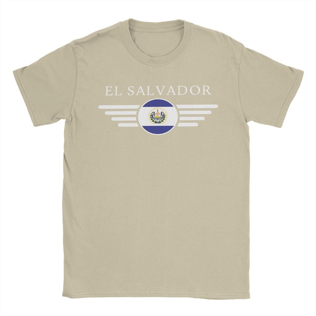 El Salvador LogoFlag T Shirt for Unisex 100 Cotton Humor TShirts Crew Neck Tees Short Sleeve Clothing 6XL