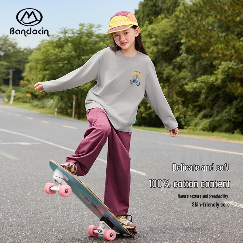 Детская спортивная футболка BANDOCIN с принтом букв, с длинным рукавом