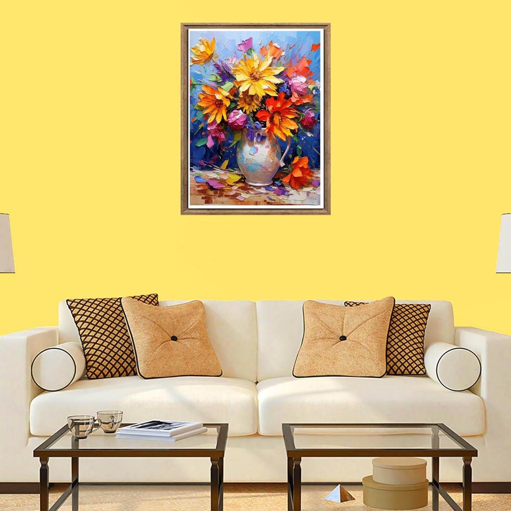 5D Набор Алмазной Живописи Взрослый Картина Маслом Цветок, Полная Алмазная Ваза DIY Набор Для Вышивки Стразами с Алмазным Художественным Набором слов Домашняя Стена Ремесло Украшение