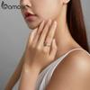 BAMOER 925 Sterling Silver Symbol of Love Exquisite Rose Adjustable Rings for Women Fine Jewelry