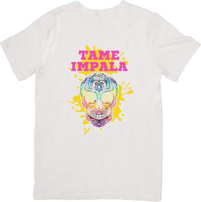Музыка Tame Impala Унисекс крой подходит для мужчин и женщин Качественная хлопковая футболка
