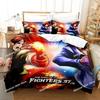 Аниме King Of Fighters Постельное белье Пододеяльник Постельный комплект Одеяло Чехол Наволочка Одеяло King Queen Size Постельное белье для мальчиков и взрослых