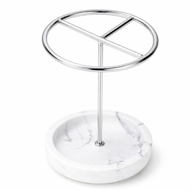 Настольный держатель для раковины в ванной комнате для электрических зубных щеток с металлическим стеллажом, 3 отделения для щеток, поддон снизу и пластиковая ножка для домашнего использования