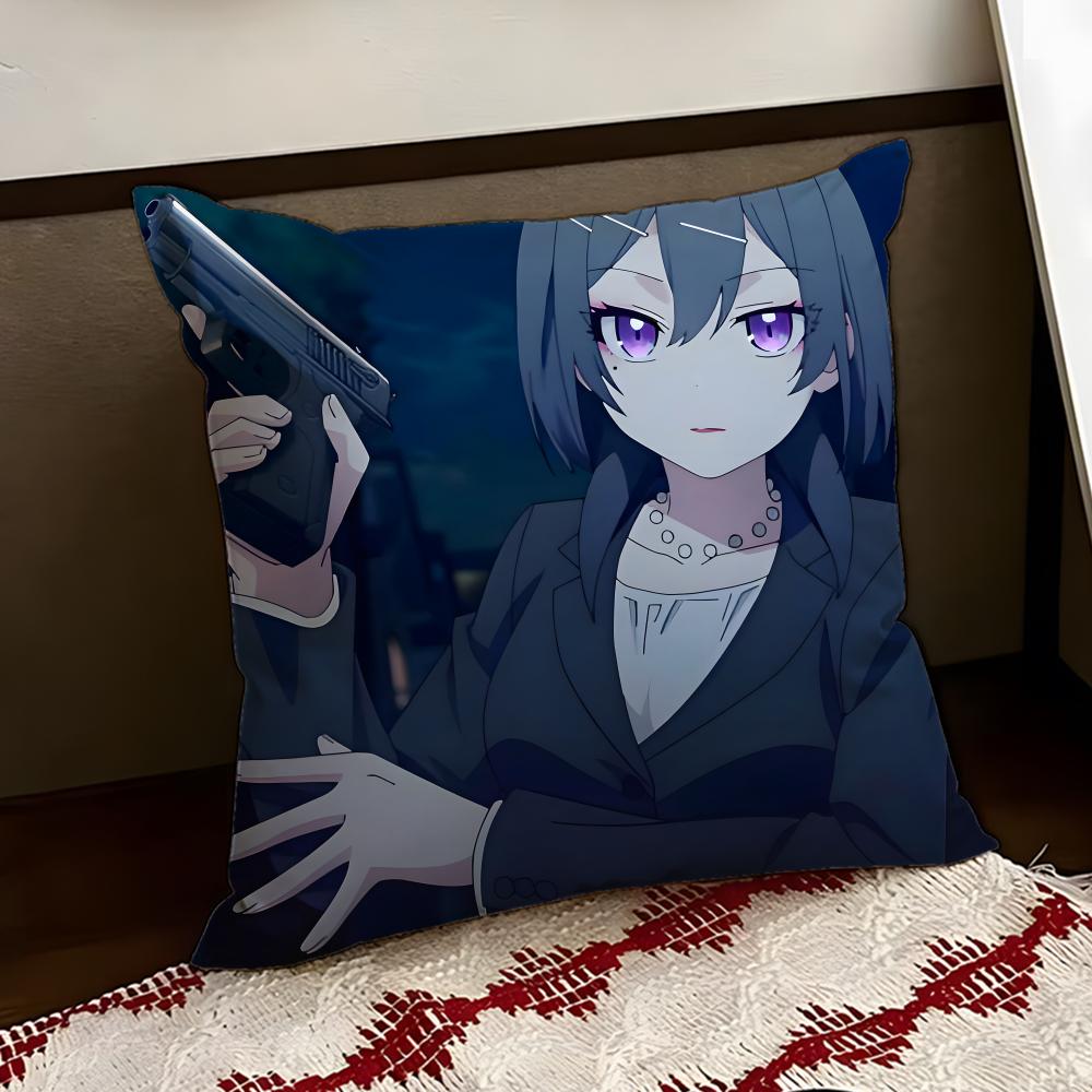 Anime SSasaki and Peeps Cushion Cover Reversible Soft Durable Pillow Cover Home Car MultiScene Use for Daily Comfort